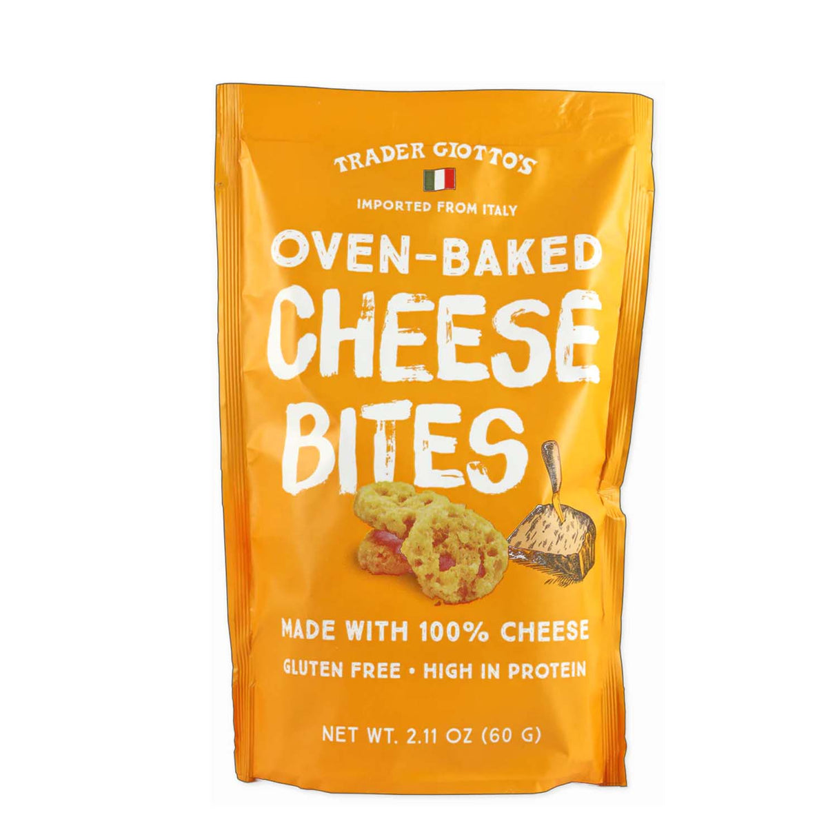Trader Giotto's Oven-Baked Gluten-Free Cheese Bites, Low Carb Snack - 2.11 oz