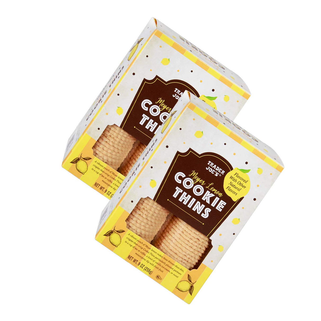 Meyer Lemon Cookie Thins 9 oz Crisp & Citrusy