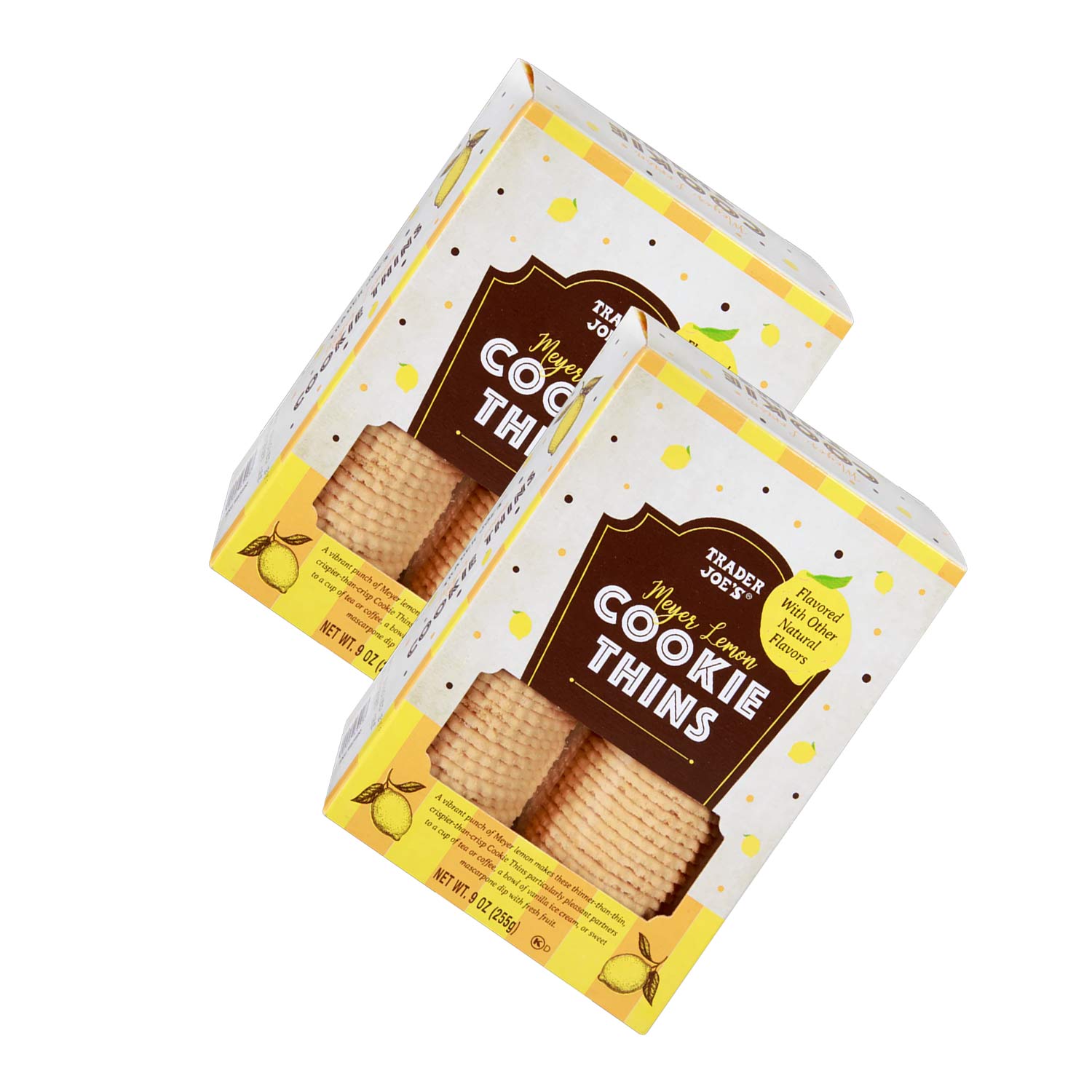 Meyer Lemon Cookie Thins 9 oz Crisp & Citrusy