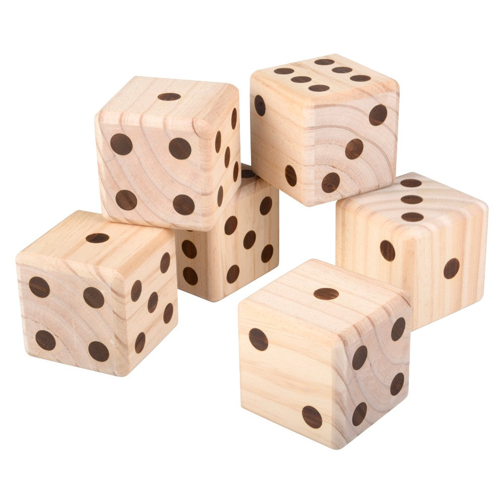 Jumbo Wooden Yard Dice 3.5" (1 Set)