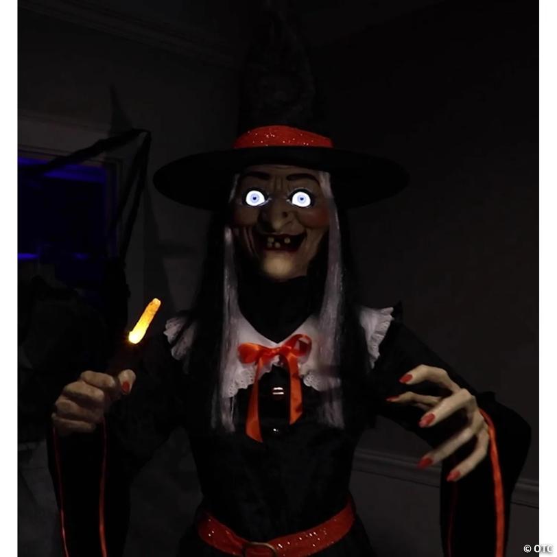7' Animated Whimsical Witch