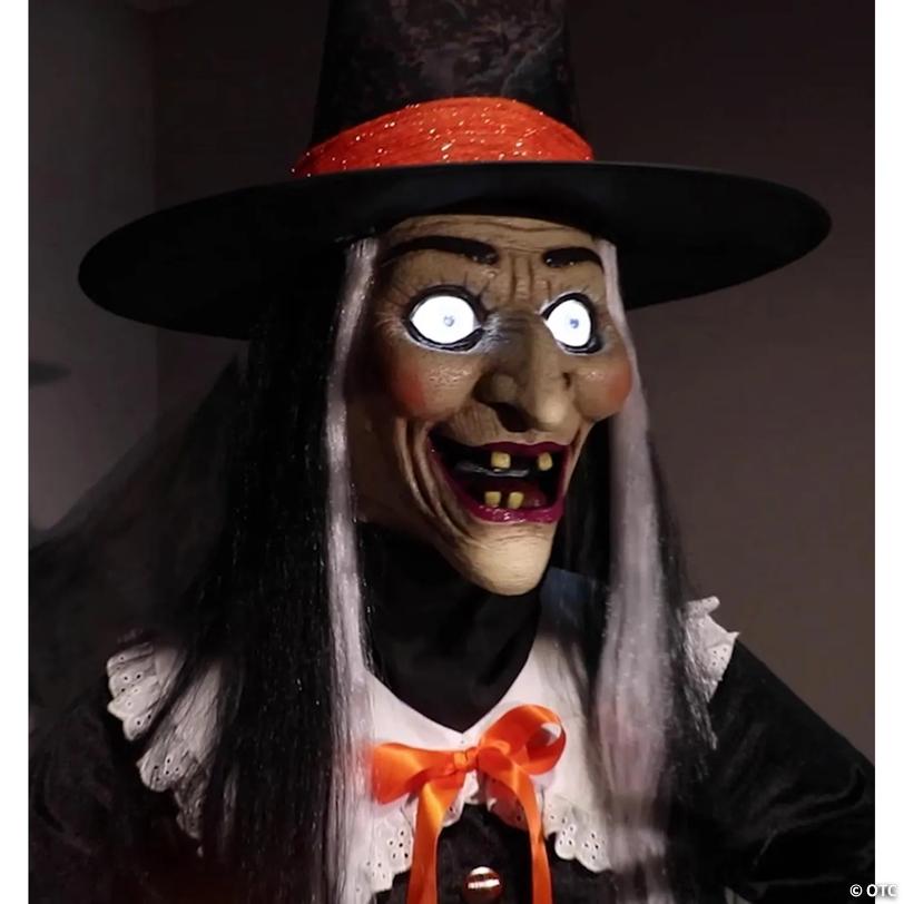 7' Animated Whimsical Witch