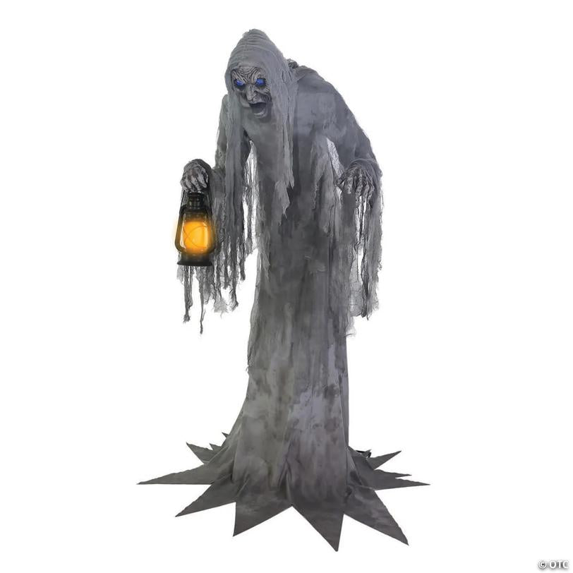 7 Ft. Wailing Phantom with Lantern Animated Halloween Decoration