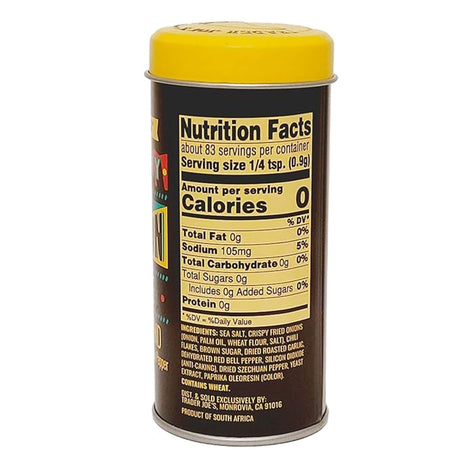 Crunchy Chili Onion Sprinkle Seasoning Blend with Crispy Fried Onions & Szechuan Pepper 2.64 oz