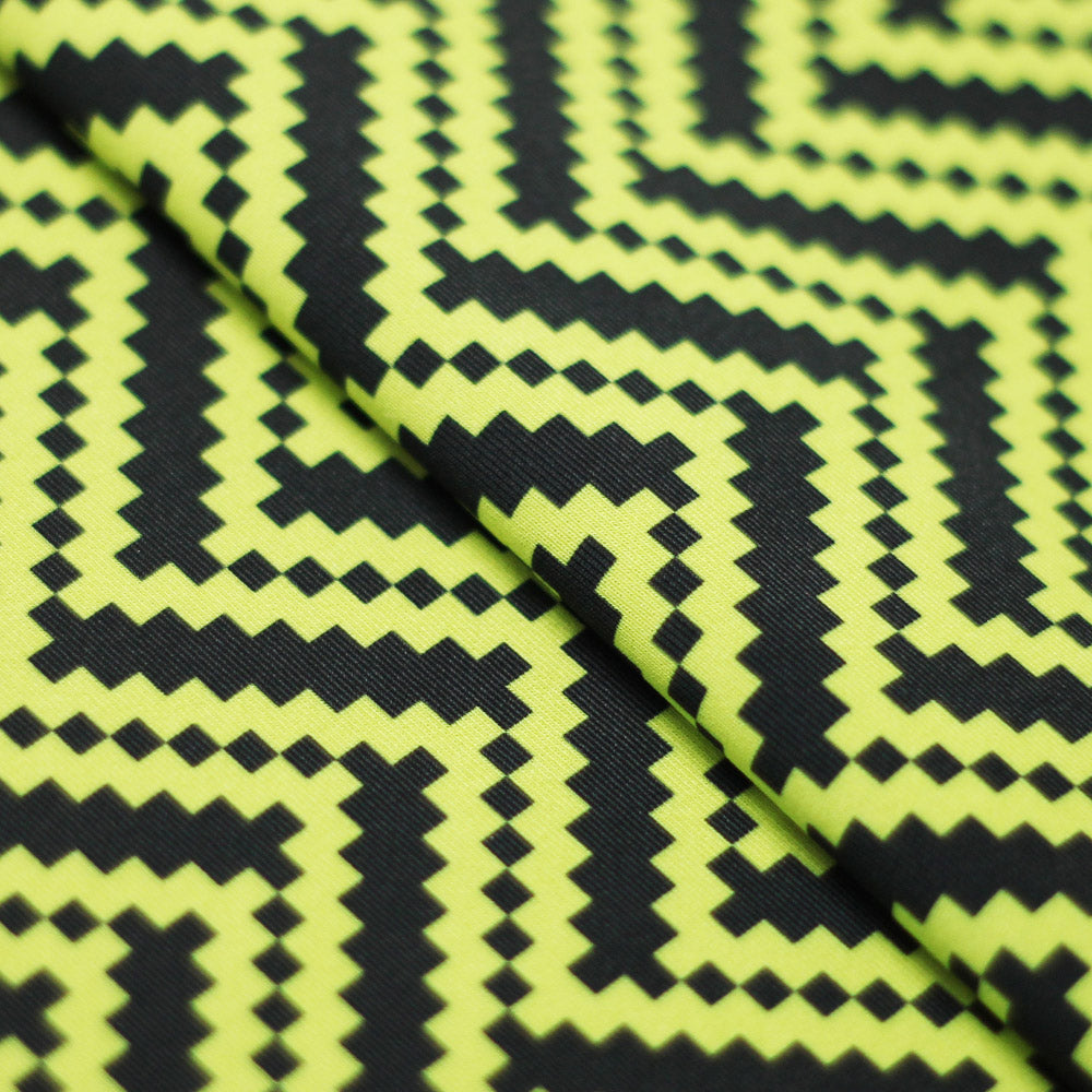 Zig Zag Racer Polyester Spandex Fabric - Multiple Colors, Chevron Zig Zag, 58/60" Width (1 Yard)