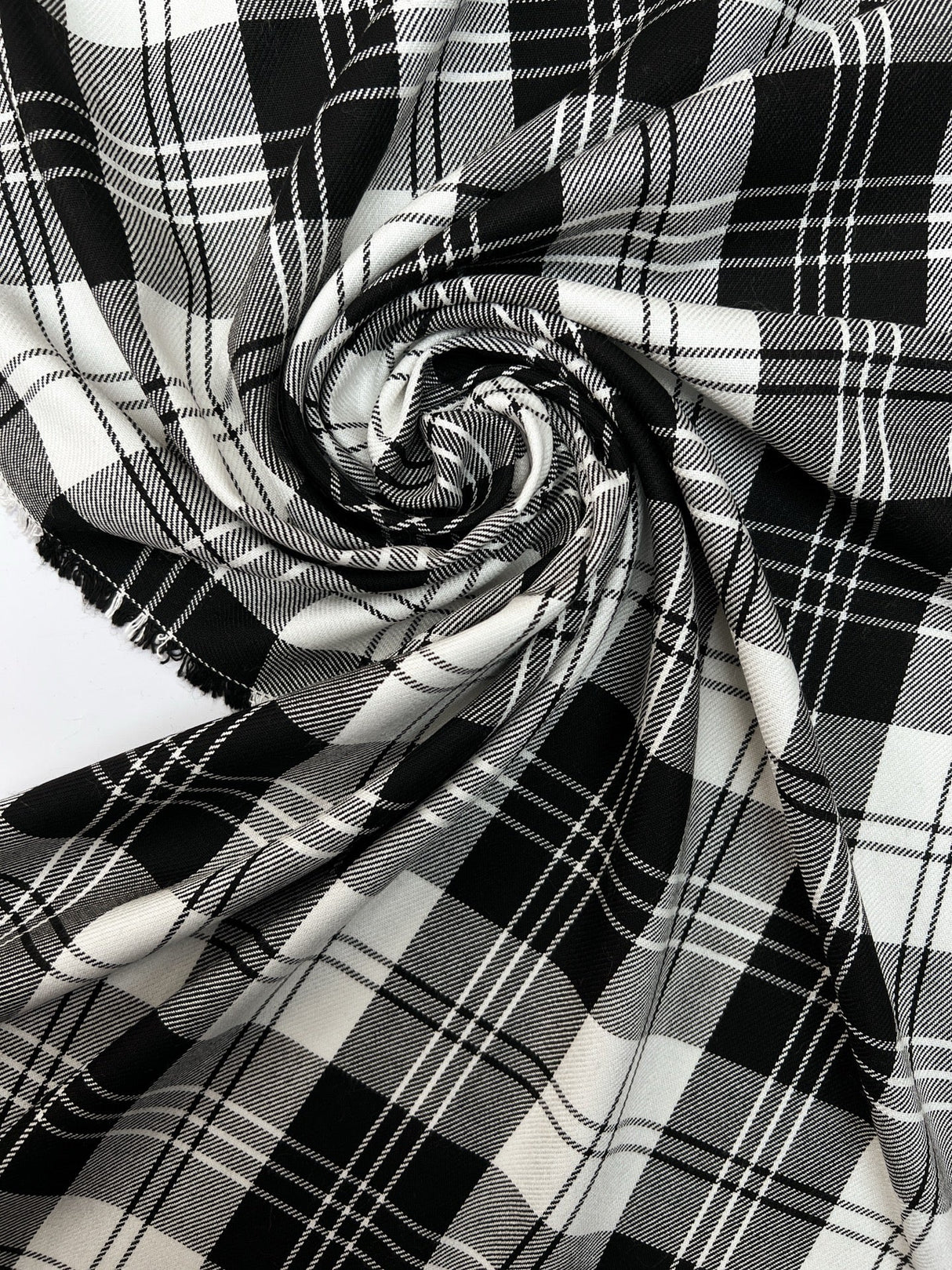 Cotton Tweed Checked Fabric