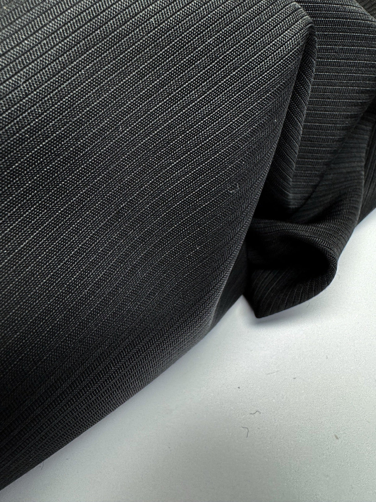 Wool Jacquard Fabric Black Striped