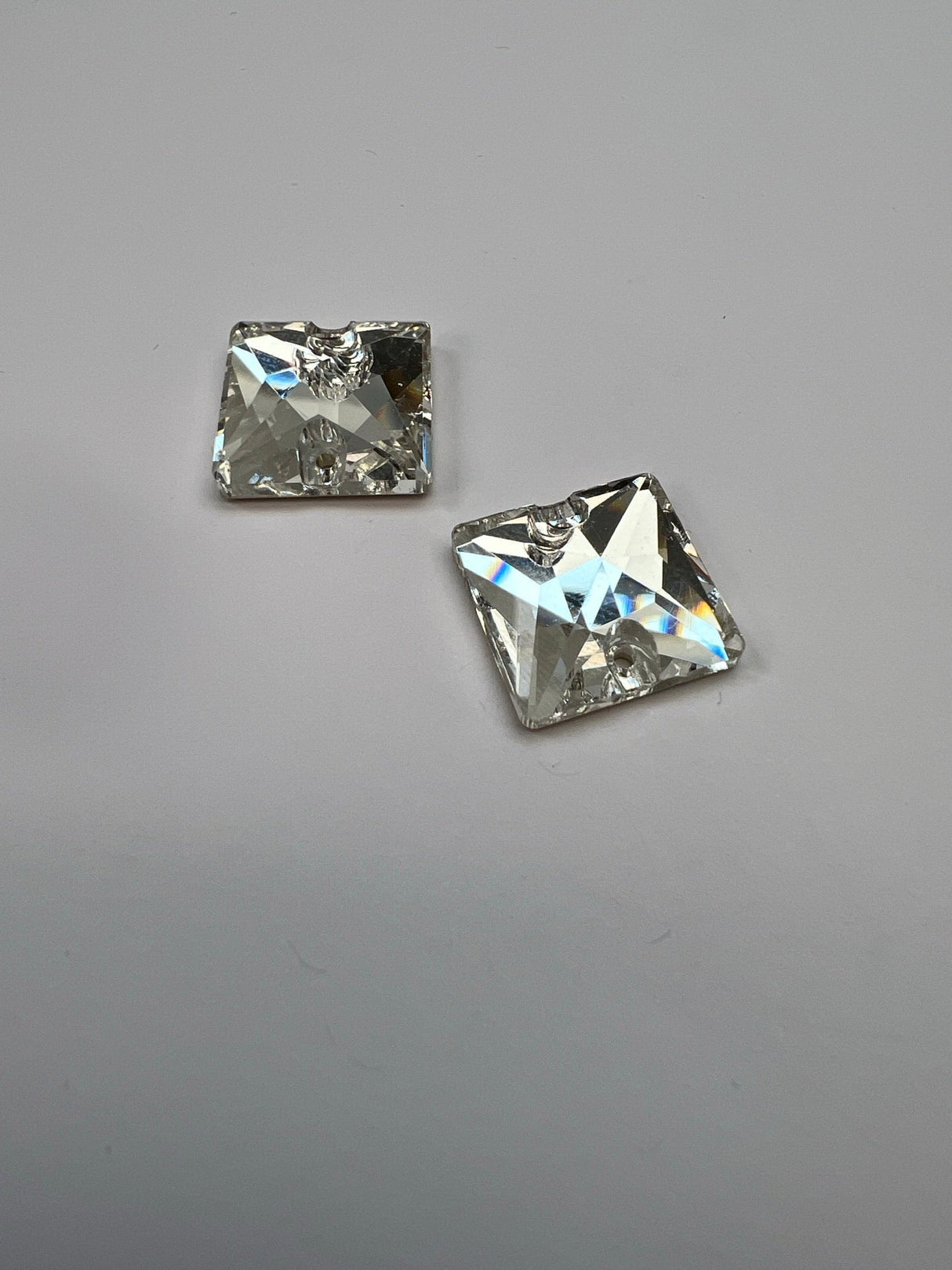 Silver Sewing Notions With Crystals