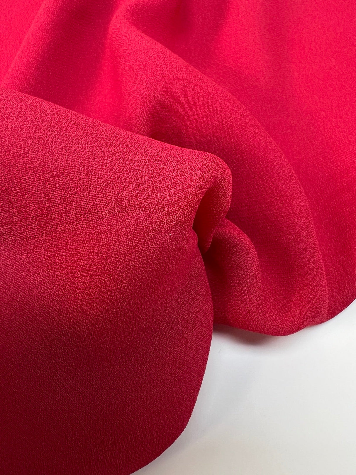 Viscose Crepe Fabric Red Shade Stretch