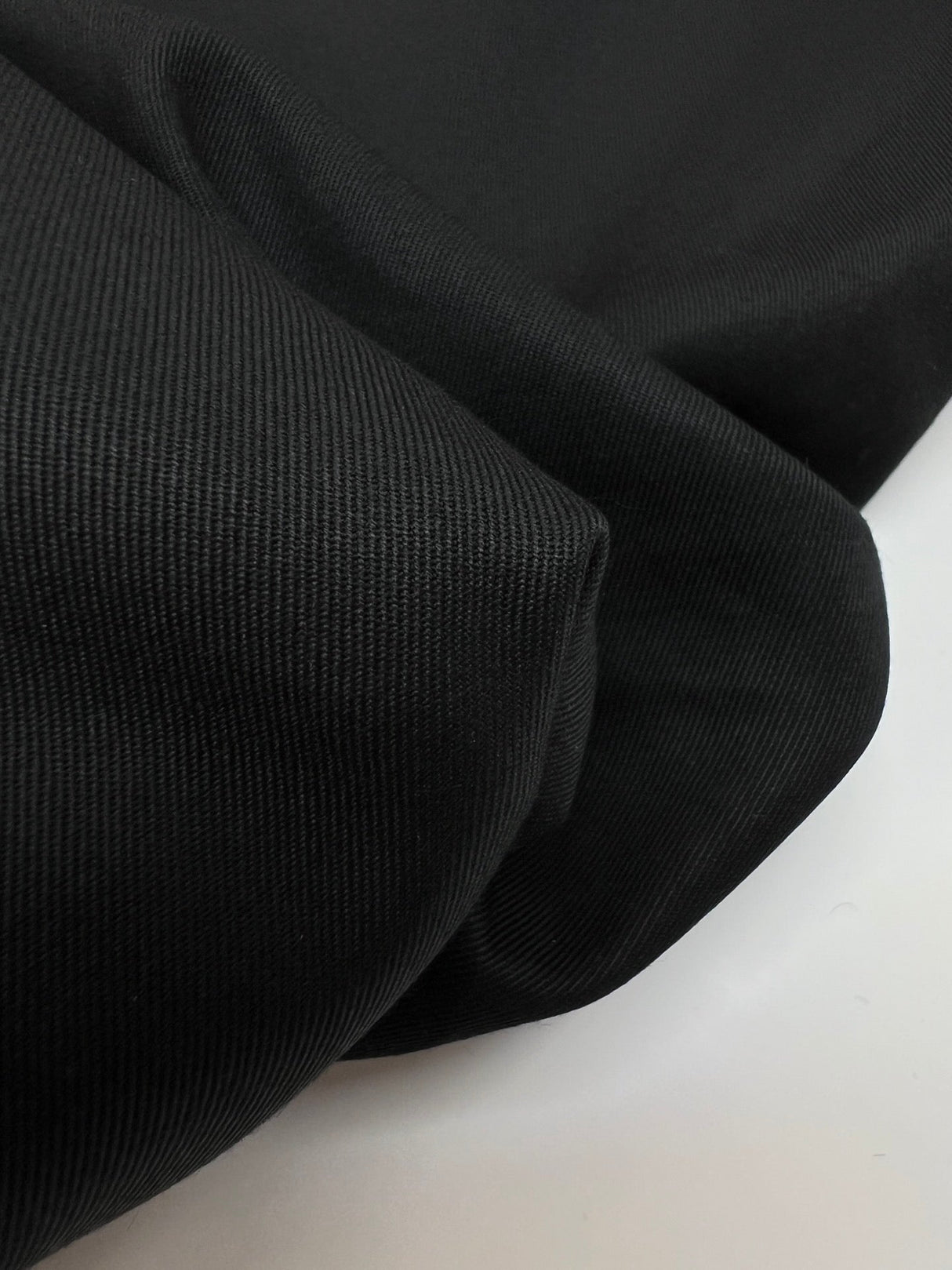 Black Cotton Twill Suit Fabric