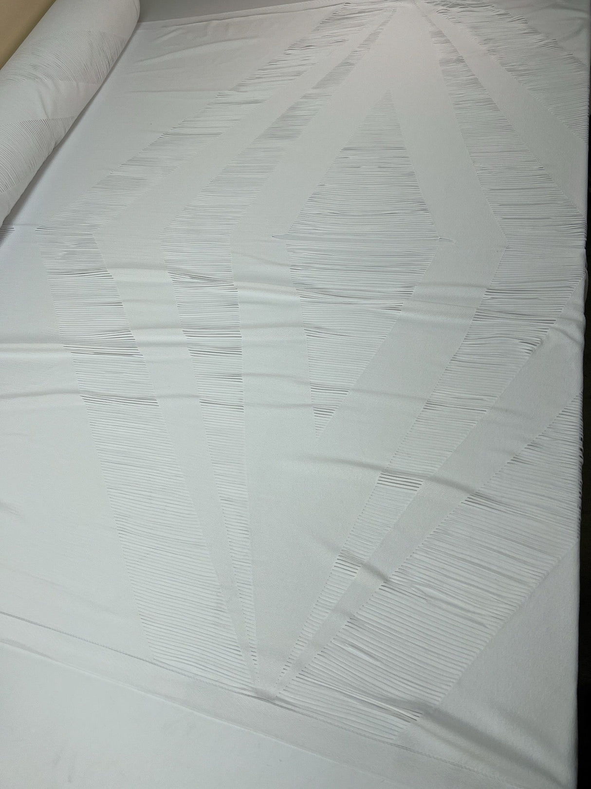 White Polyamide Knitted Fabric