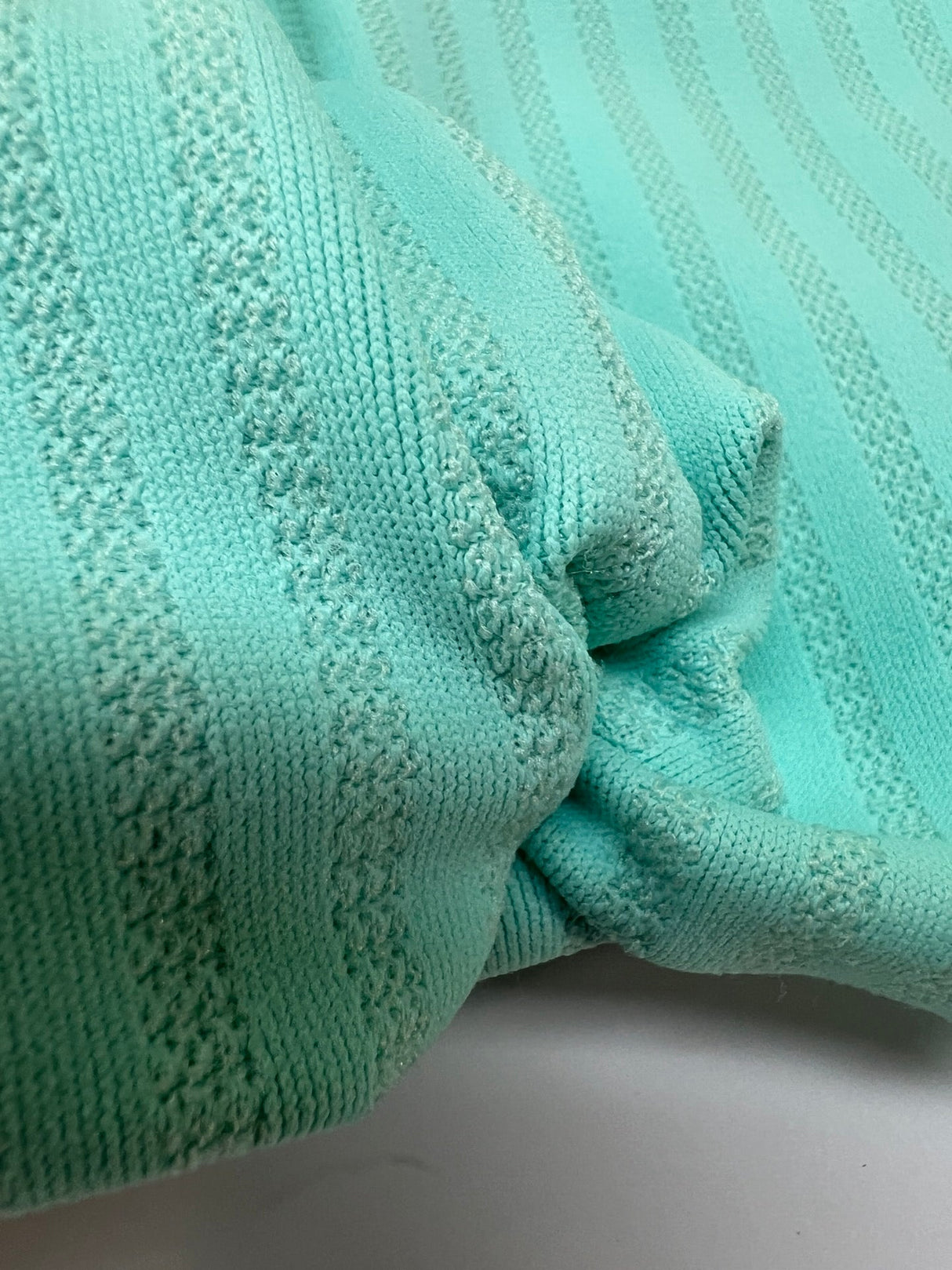 Polyamide Elastane Jacquard Striped Blue