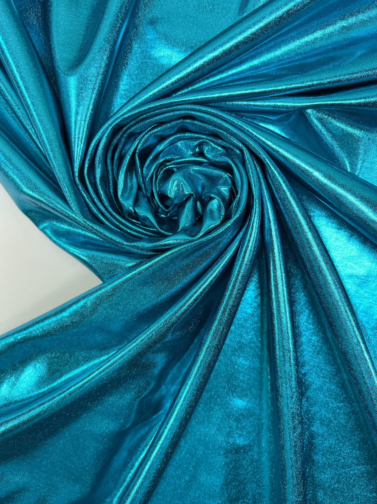 Blue Polyamide Elastane Knitted Fabric