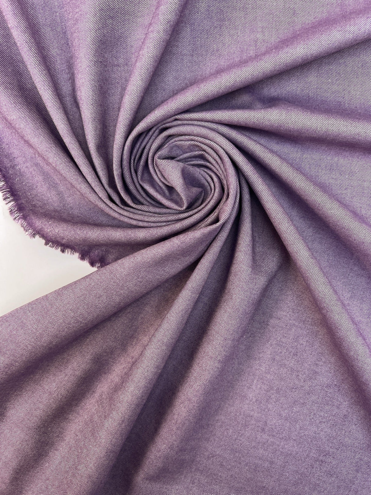 Cotton Twill Fabric White Purple