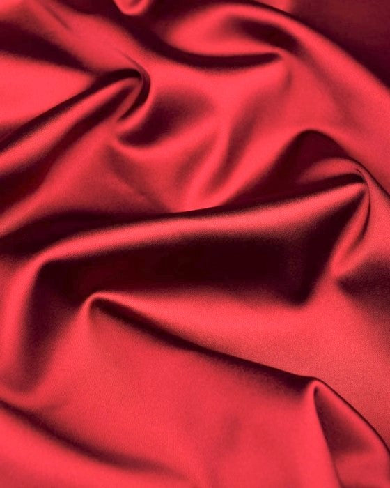 Dark Shiny Satin Stretch Polyester Spandex Fabric - Solid, Medium-Heavy Weight, 58-60" Width
