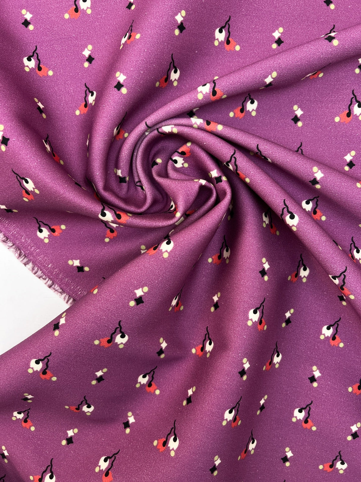 Cotton Twill Printed Purple