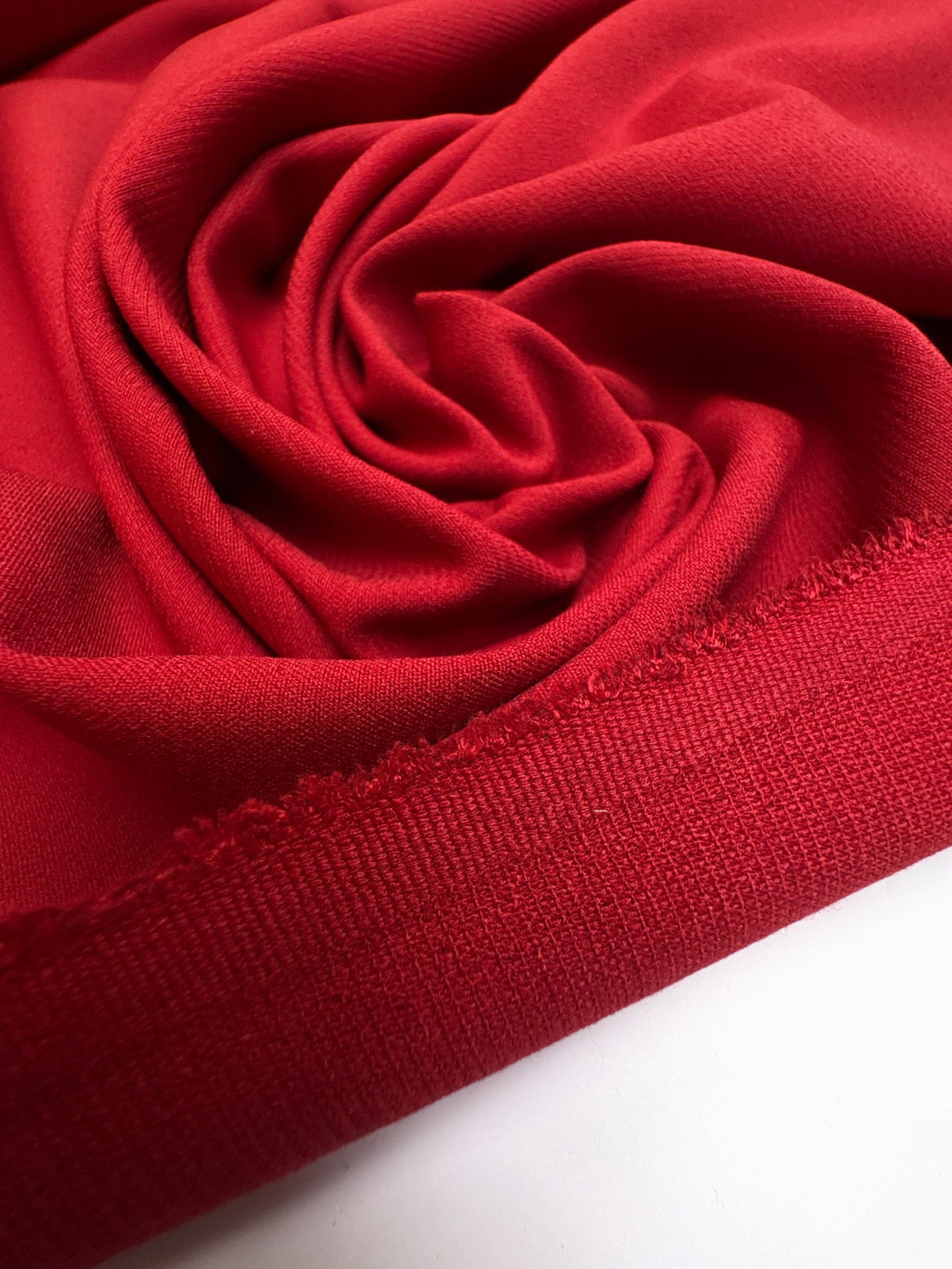 Polyamide Elastane Plain Red Fabric