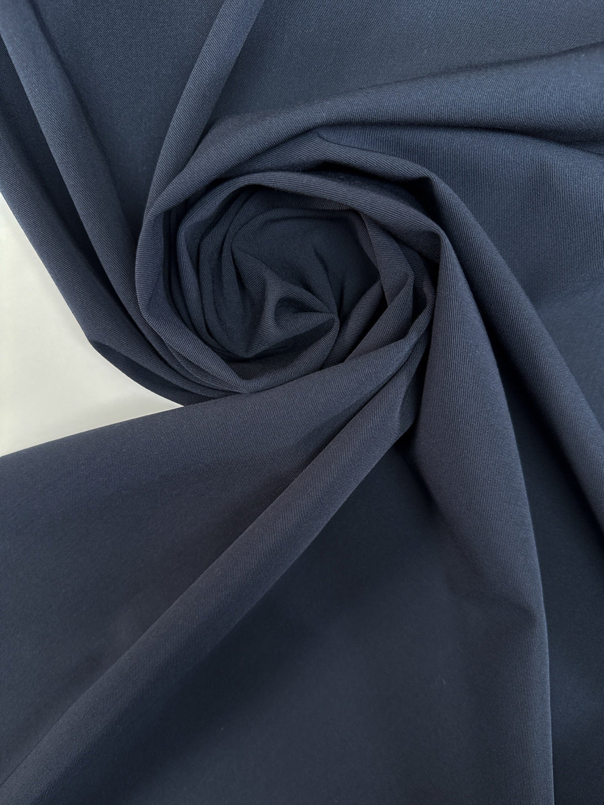 Blue Polyester Viscose Twill