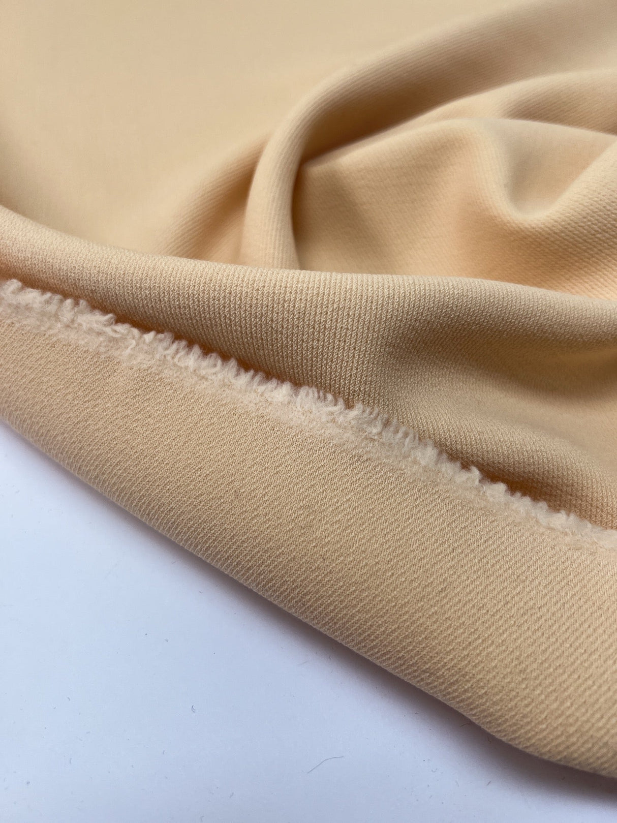 Wool Tweed Beige Stretch Fabric