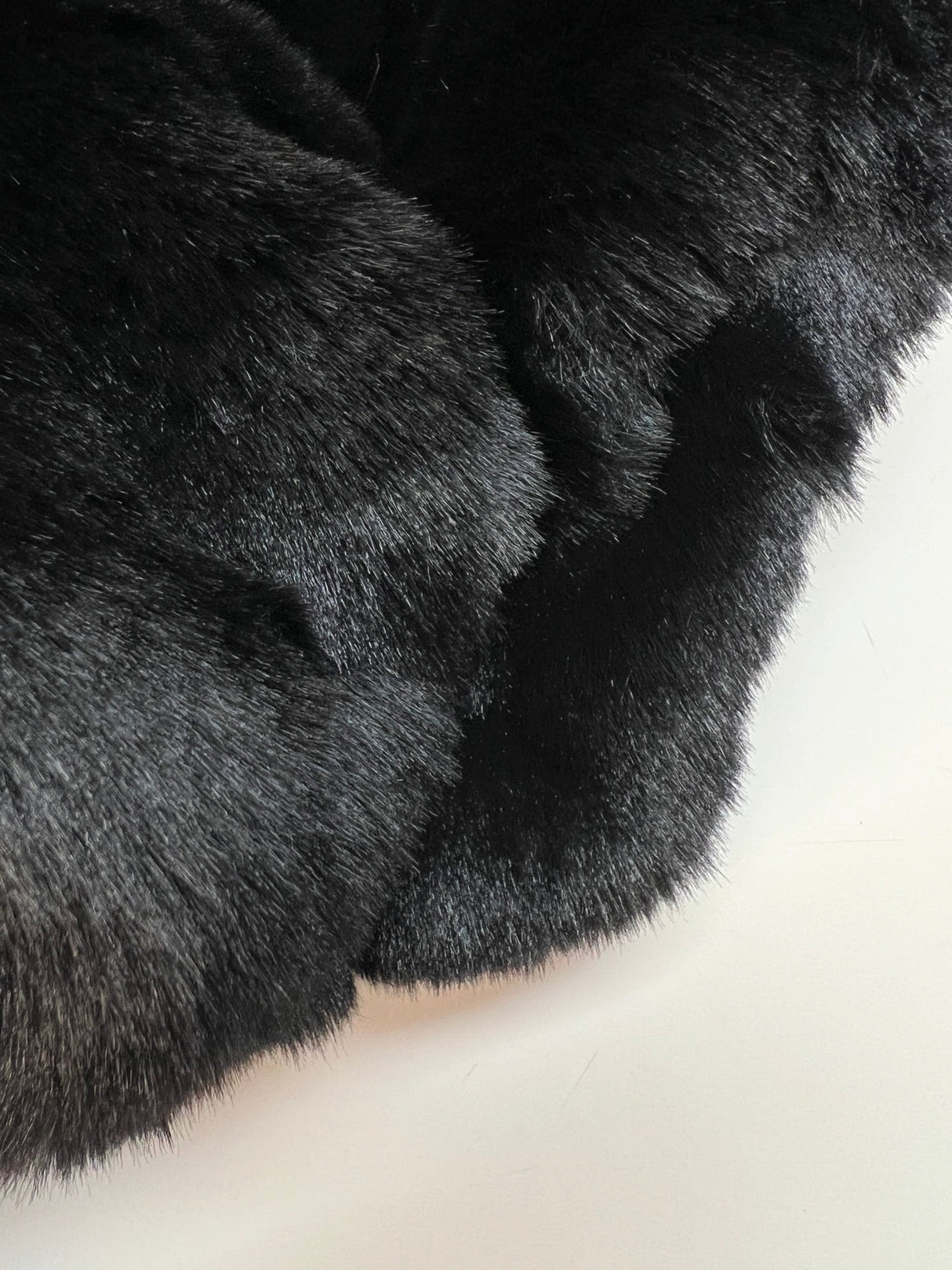 Black Modacrylic Faux Fur