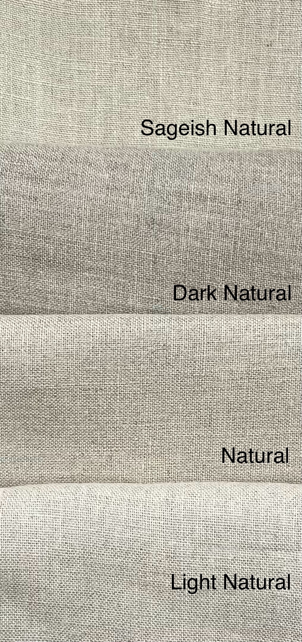 Pure Linen Sage Natural Fabric