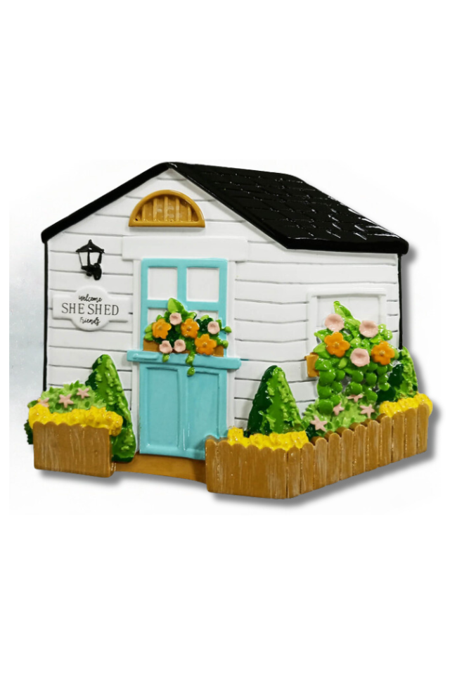 3" She Shed Customizable Ornament