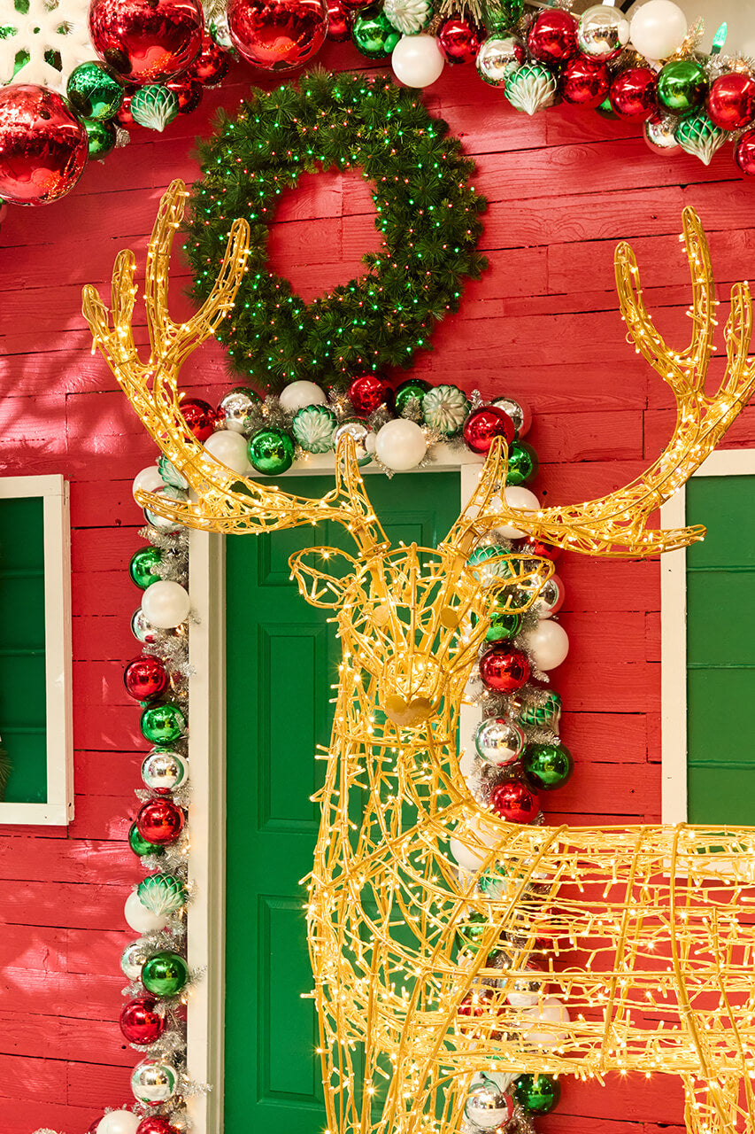 8' Giant Golden Reindeer
