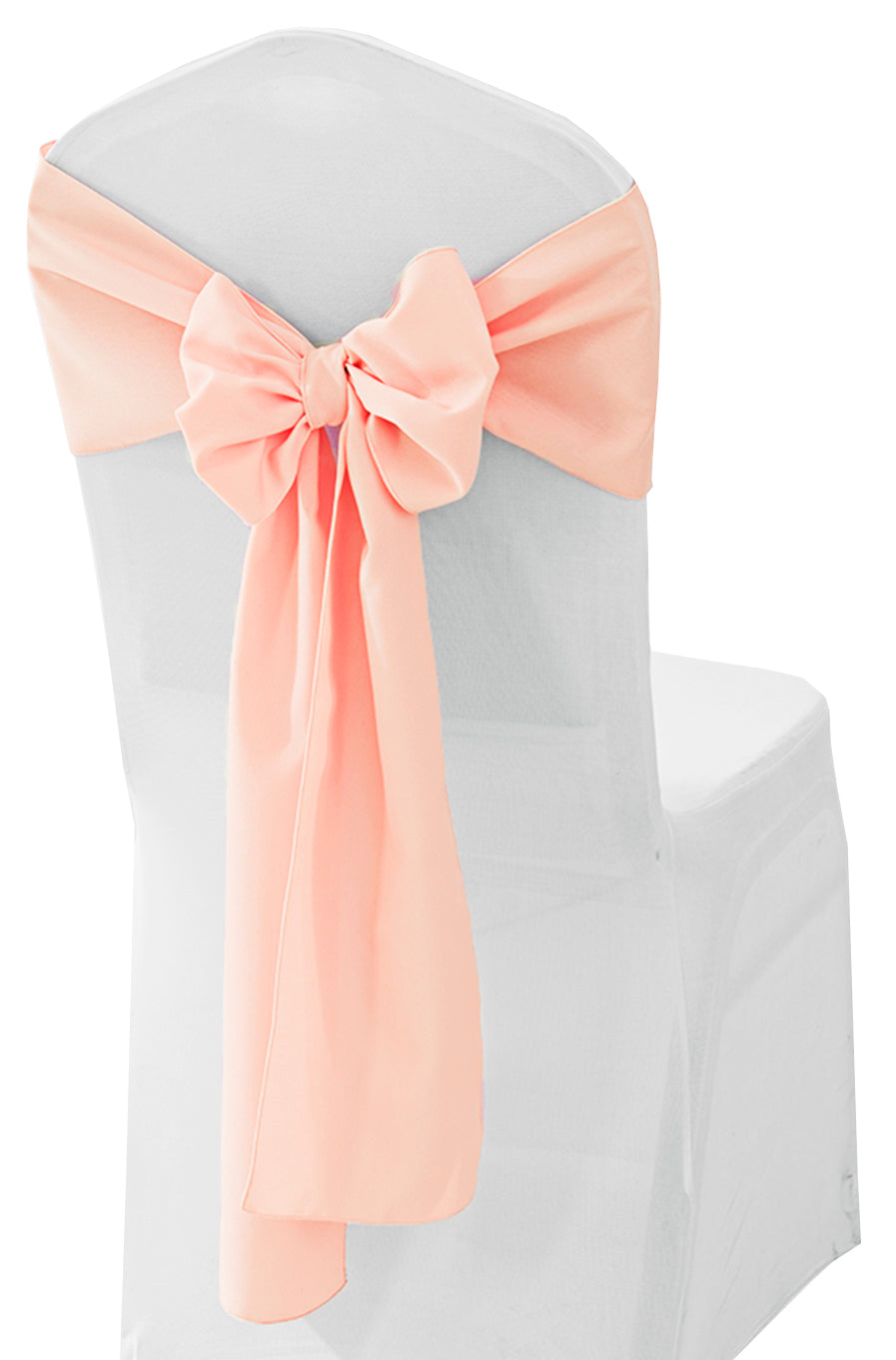 Polyester Chair Sashes 8x108 Apricot Peach