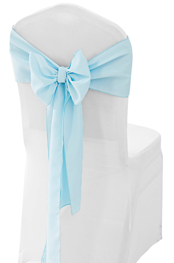Polyester Chair Sash 8x108 Baby Blue