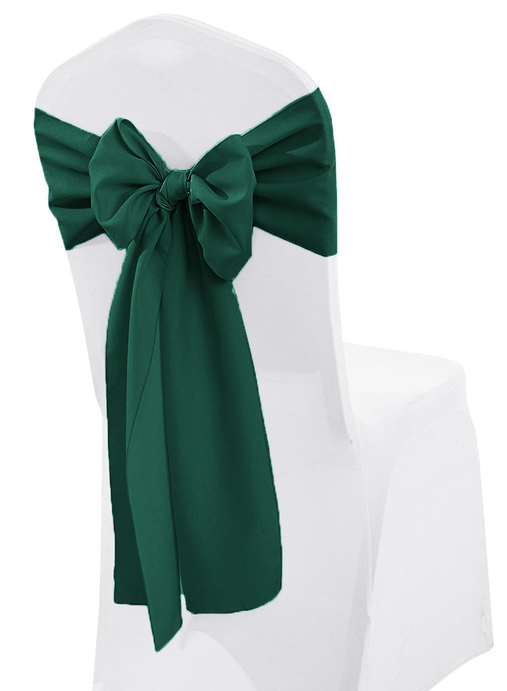 Polyester Chair Sashes 8x108 Hunter Green/Holly Green