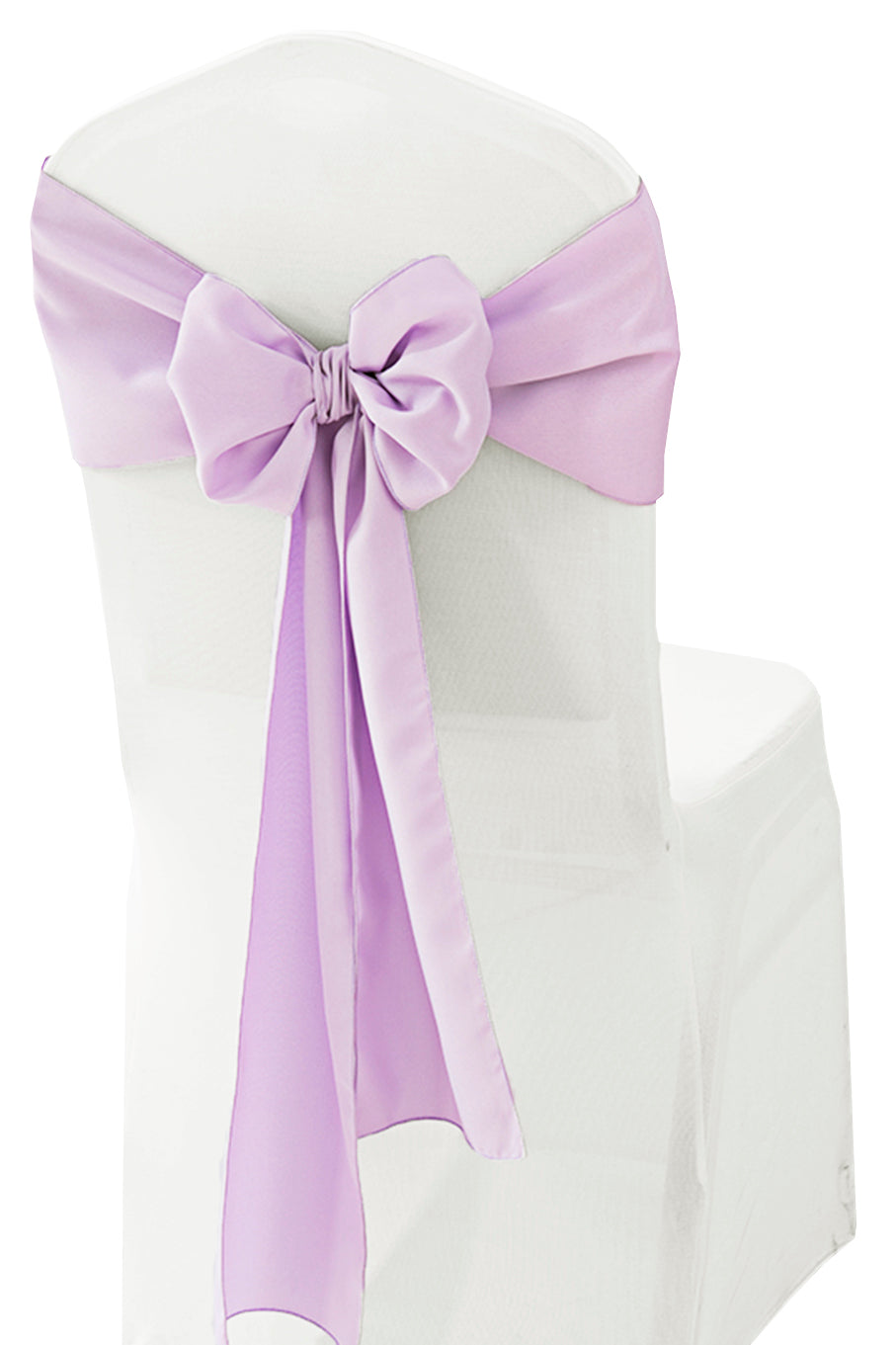 Polyester Chair Sashes Lavender 8x108