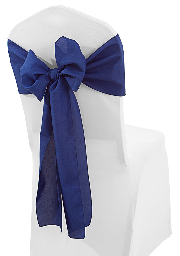 Polyester Chair Sashes Navy Blue 8x108