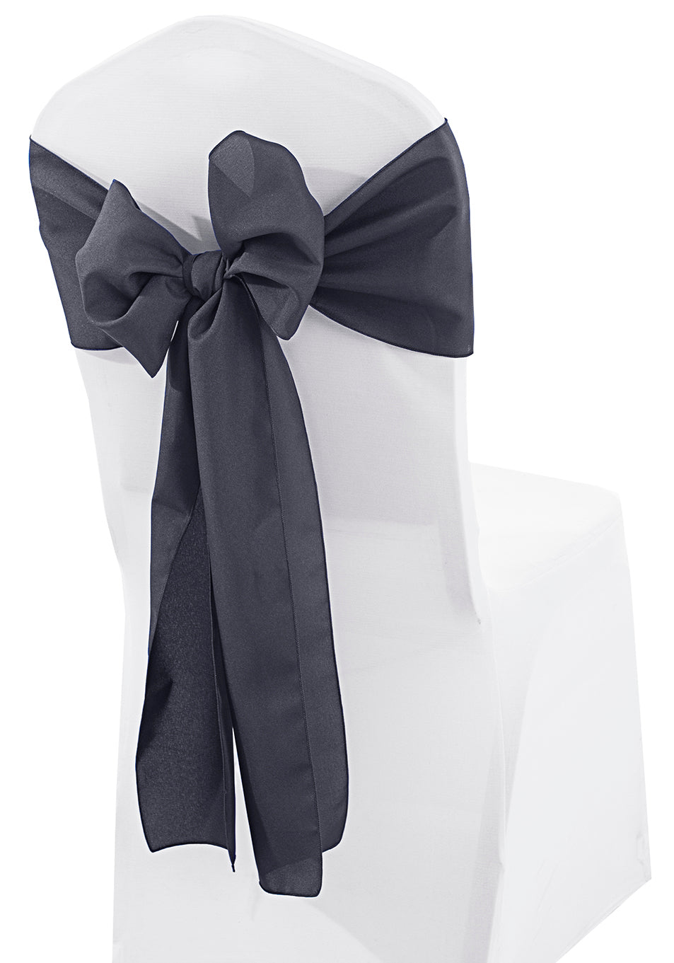 Polyester Chair Sashes 8x108 Pewter/Charcoal