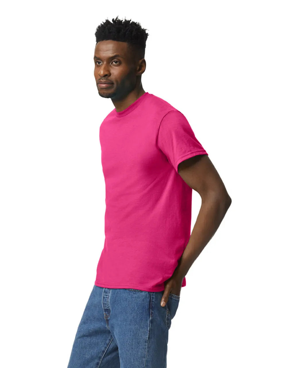 Gildan 8000 DryBlend Cotton Polyester Fabric - Heliconia, Moisture-Wicking, Classic Fit (1 Shirt)