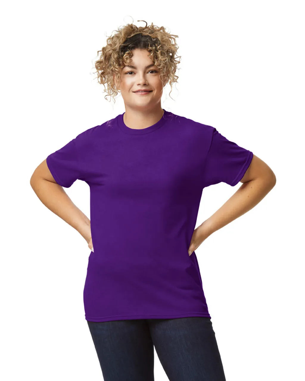 Gildan 8000 DryBlend Cotton Poly T-Shirt Fabric - Team Purple, Moisture-Wicking, Classic Fit (1 Piece)