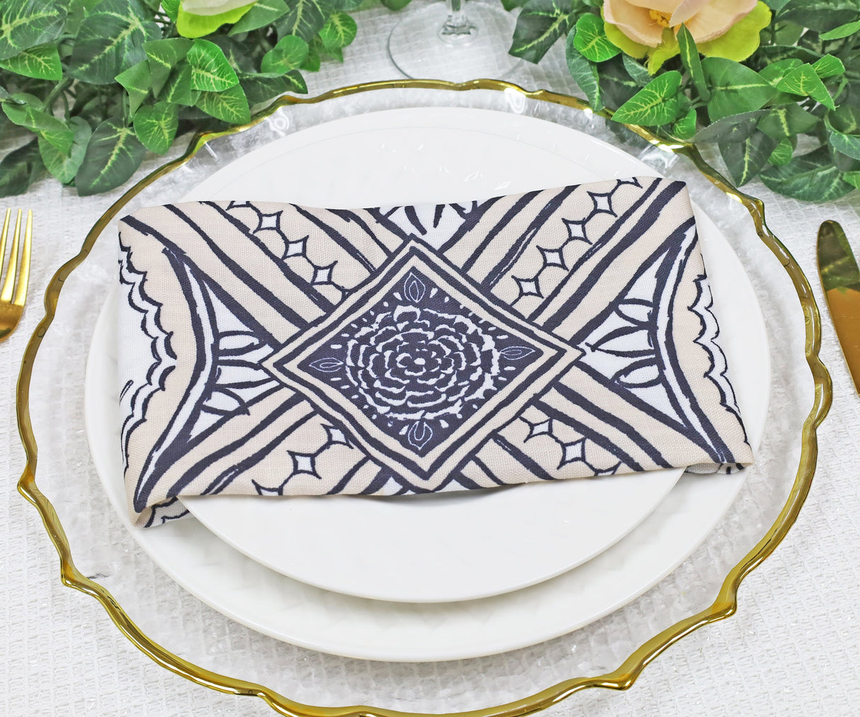 Faux Linen Dinner Napkin Sample
