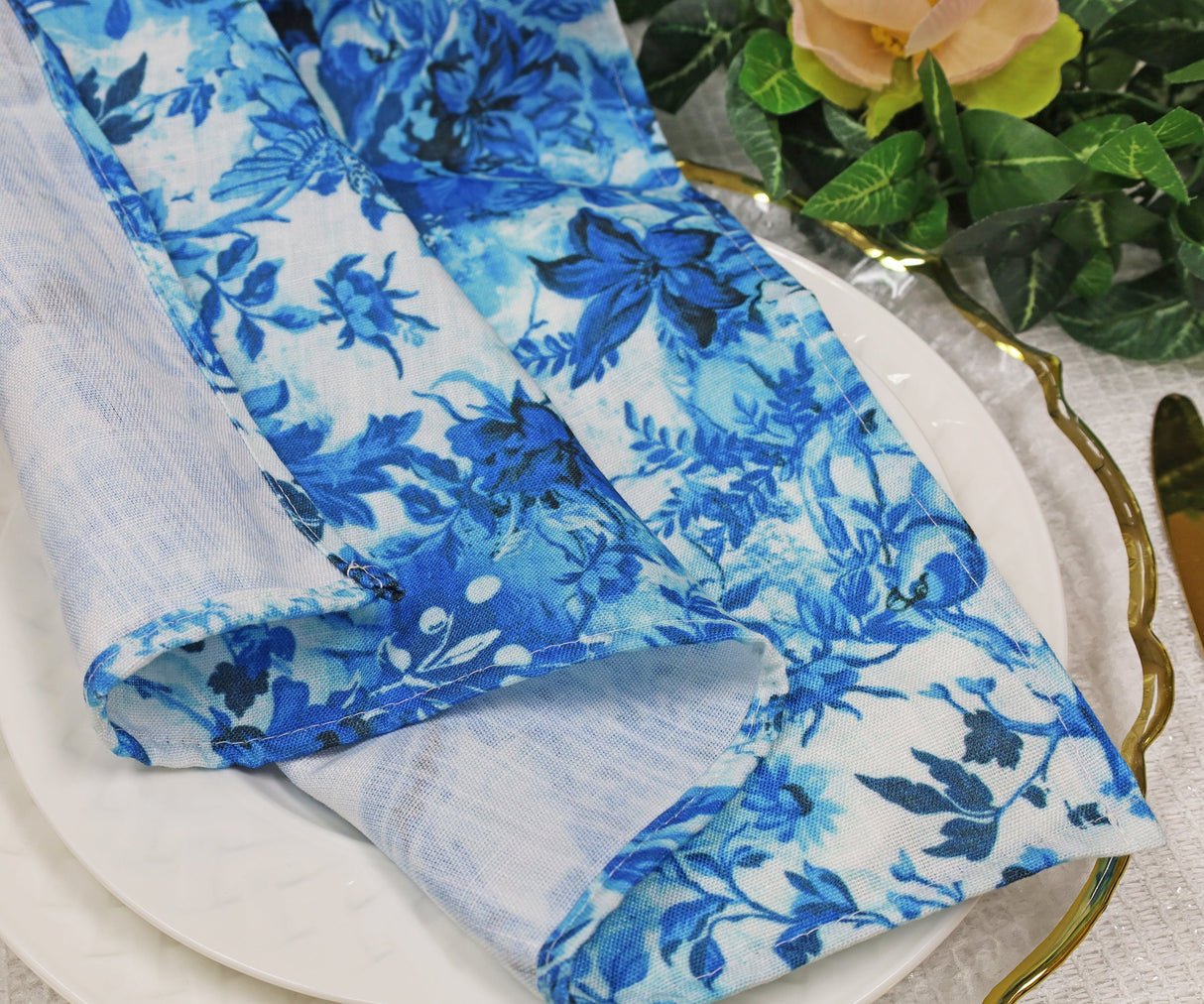Faux Linen Dinner Napkins 20x20 Jacarina