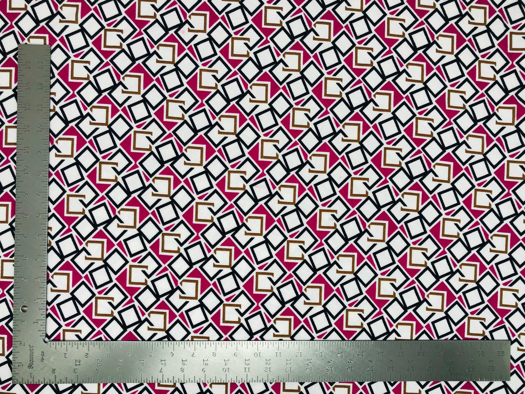 1 Yard Liverpool Knit Geometric Fabric for Dresses, Cardigans, DIY Fashion Projects Width 58 60 Inches