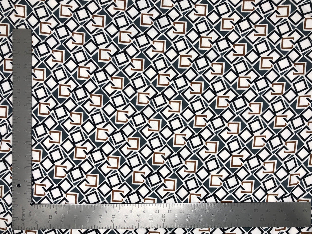 1 Yard Liverpool Knit Geometric Fabric for Dresses, Cardigans, DIY Fashion Projects Width 58 60 Inches