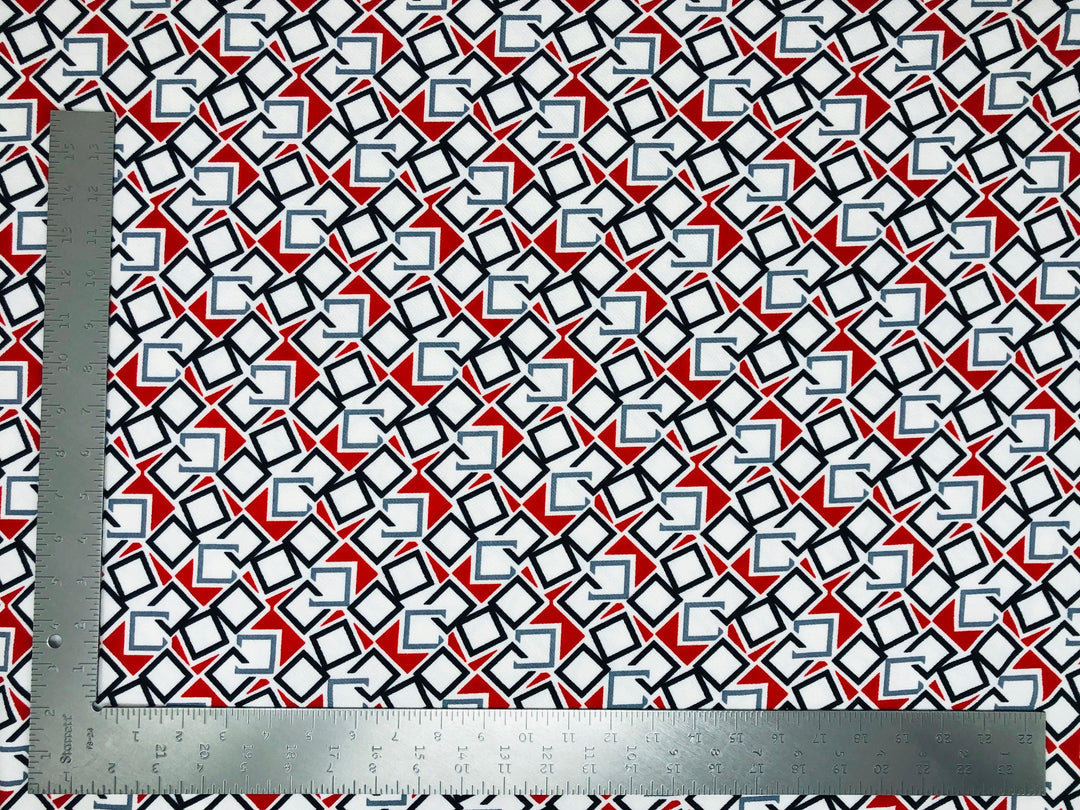 1 Yard Liverpool Knit Geometric Fabric for Dresses, Cardigans, DIY Fashion Projects Width 58 60 Inches