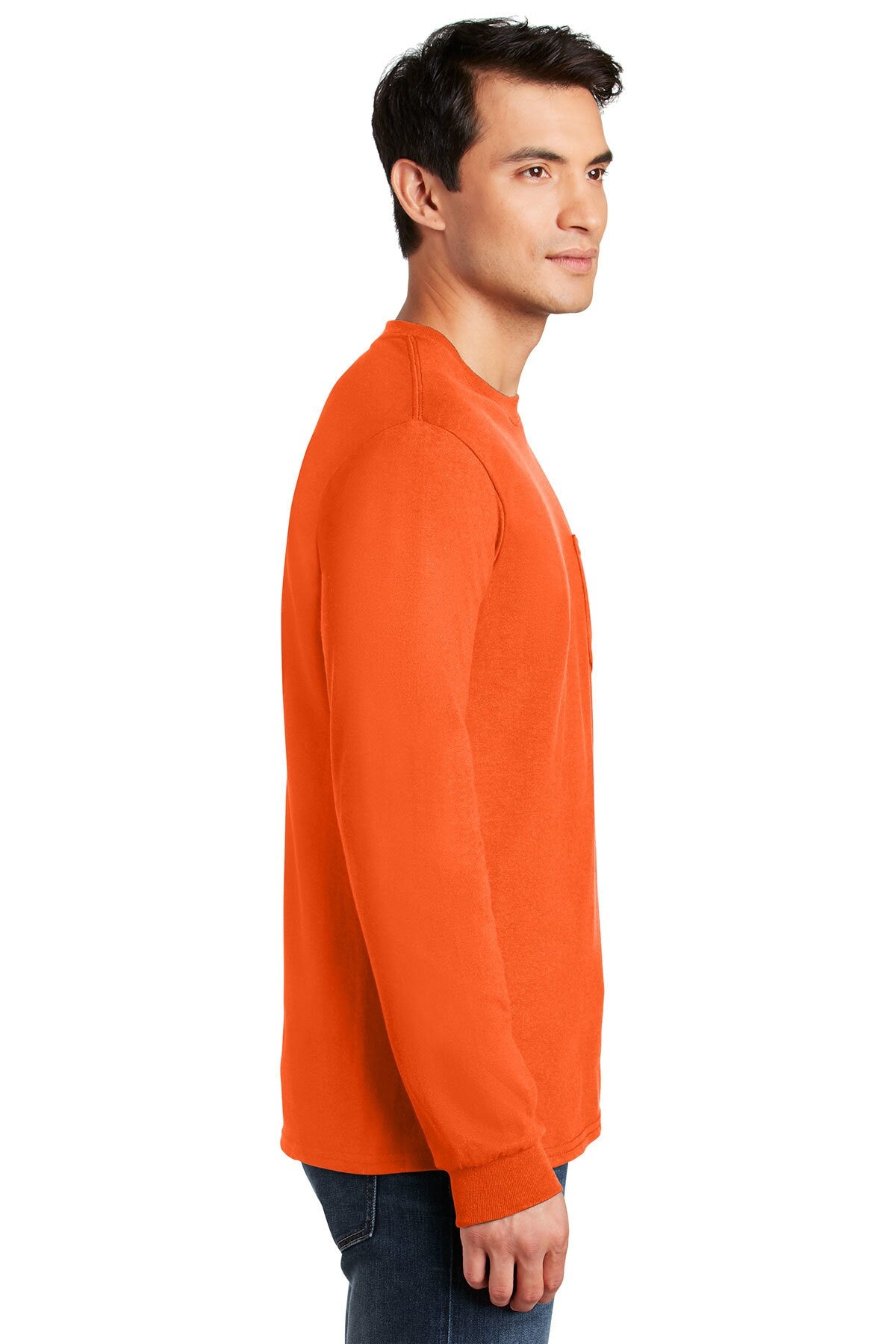 Gildan® Crewneck Ultra Cotton Long Sleeve Pocket T-Shirt