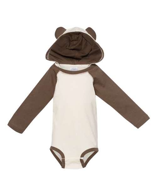Infant Fine Jersey Hooded Long Sleeve Bodysuit with Ears