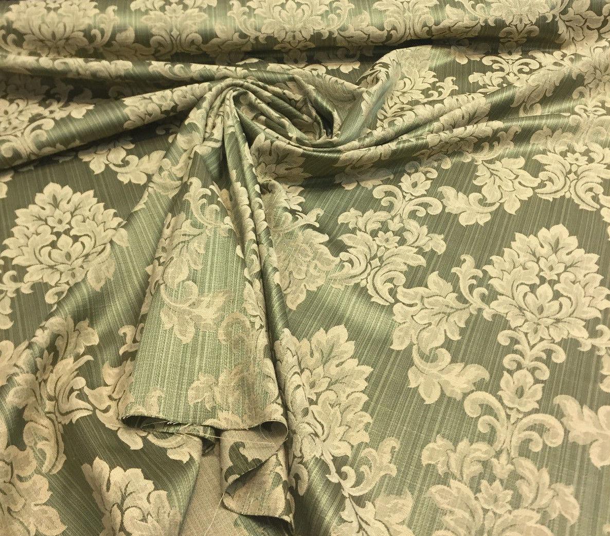 Grove Damask Deluxe Forest Drapery Reversible Fabric - Forest Damask, 60" Width (By The Yard)