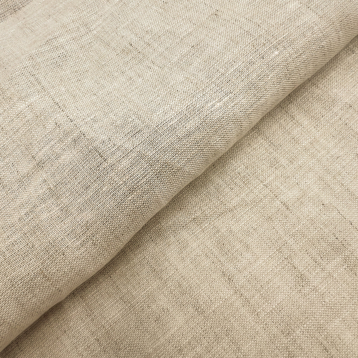 Natural Linen Fabric - Off-White, 60" Width