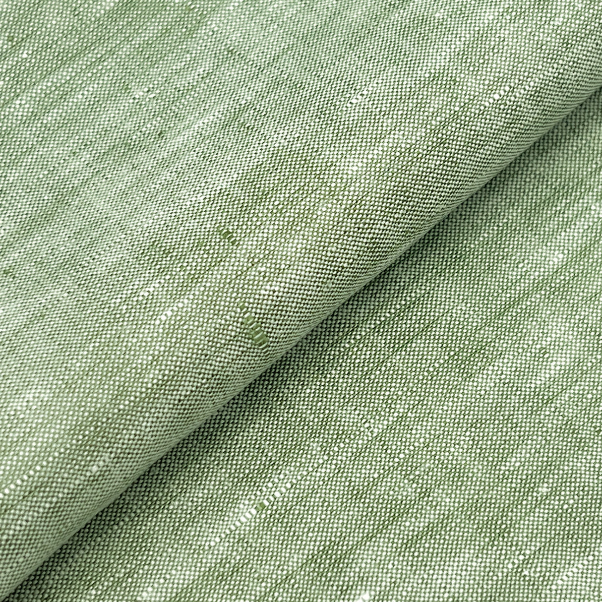 Green Linen Fabric - Green, 60" Width