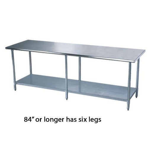 Stainless Steel Work Table 14" (D) x 108" (W)