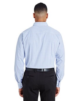 Devon & Jones® CrownLux Performance Men's Micro Windowpane Woven Shirt