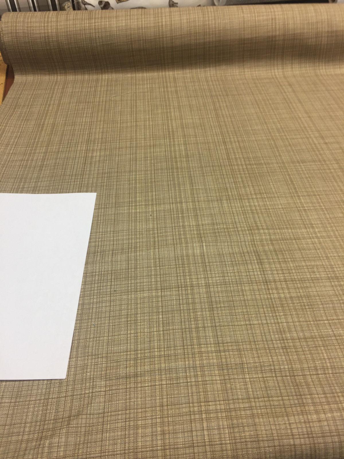 P/K Alena Plaid Linen Style Fabric - Beachnut, Sand Plaid, 9" Repeat (1 Yard)