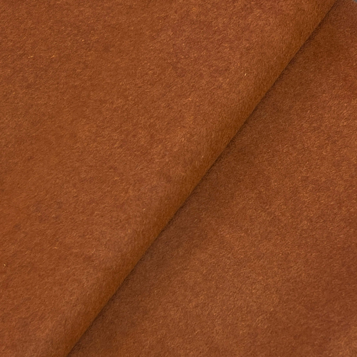 Burnt Orange Wool Cashmere Fabric - Burnt Orange, 58" Width