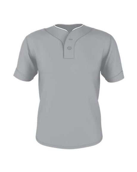 Youth Two Button Mesh Baseball Jersey With Piping